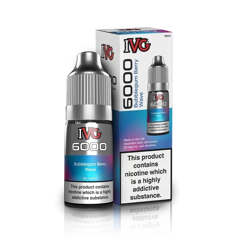 IVG 6000 Nic Salt – Bubblegum Berry Wave 10ml Eliquid