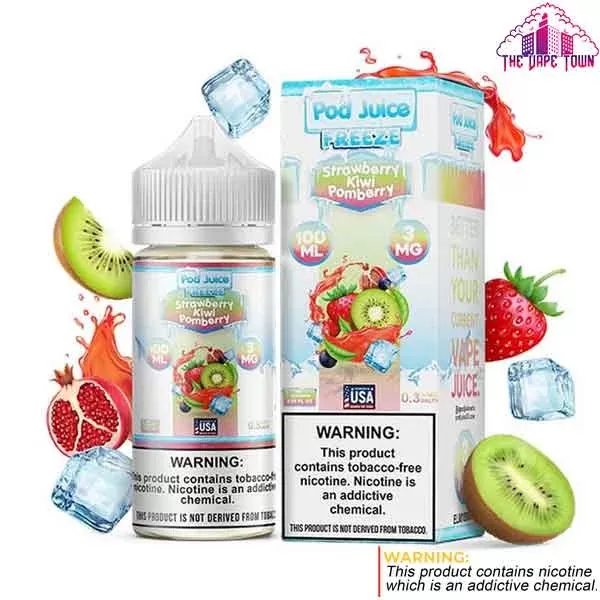 Pod Juice Strawberry Kiwi Pomberry Freeze – 100ml