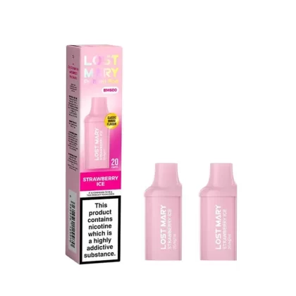 Lost Mary BM600 Strawberry Ice Prefilled Vape Pods 20mg – 2PK
