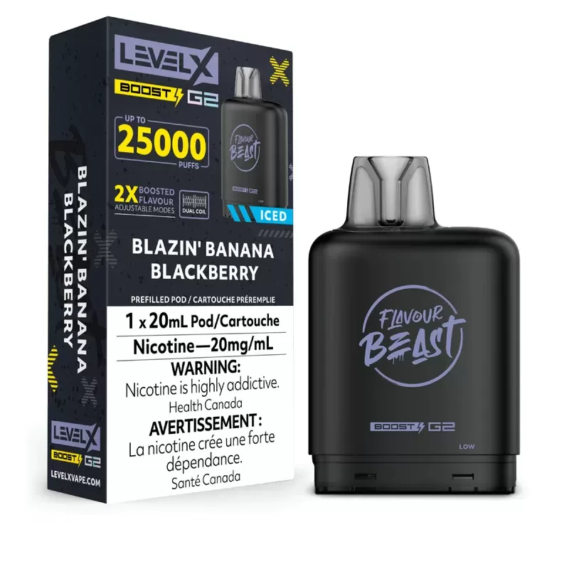 Level X Boost – Flavour Beast – Blazin’ Banana Blackberry