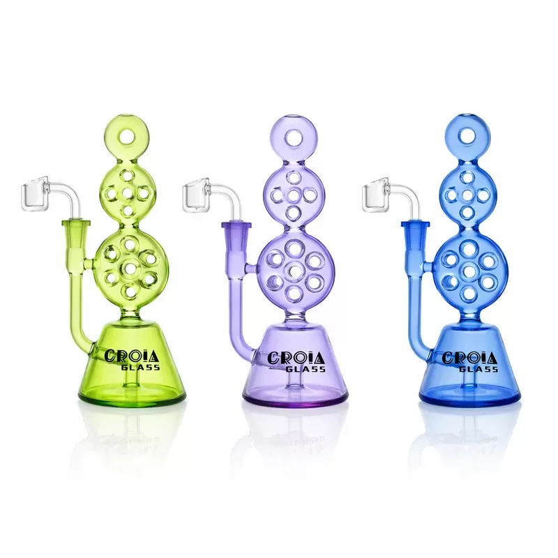 Dab Rig Reciclador de 8″ con percolador triple suizo | Croia Glass