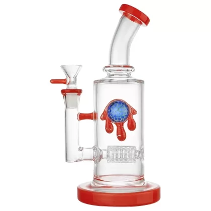 (WATER PIPE) 12″ HONEYCOMB FINGER GRIP – ORANGE