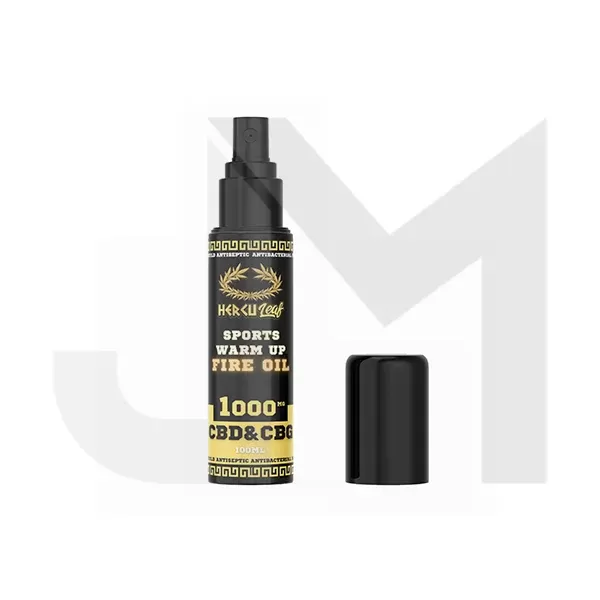 Herculeaf 1000mg CBD & CBG Sports Warm Up Fire Oil – 100ml