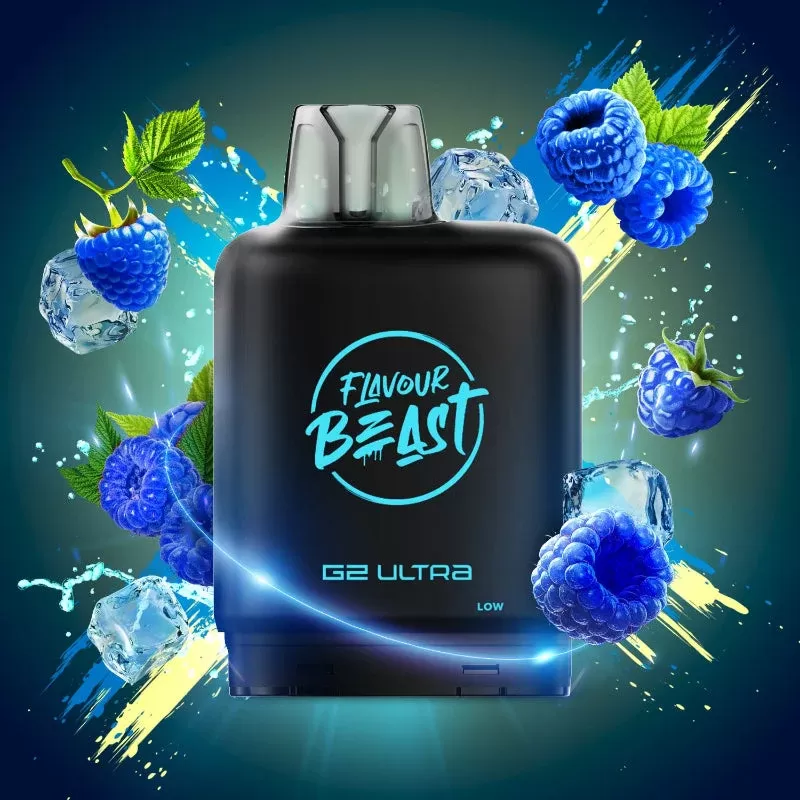 Level X G2 Ultra Flavour Beast Pods – Super Sour Blue Razz Iced, 50K Puffs