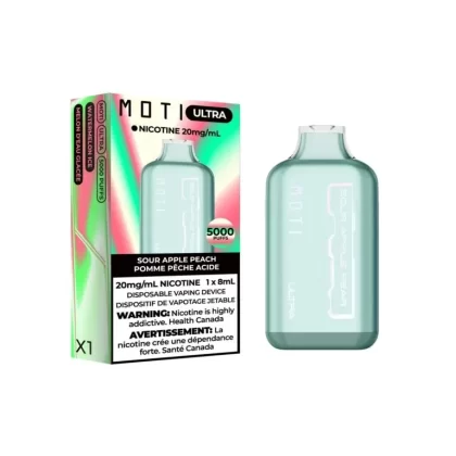 Moti Ultra 5000 Puffs Disposable – Sour Apple Peach