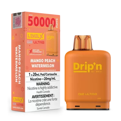 Mango Peach Watermelon by Level X Drip’n G2 Ultra 50K