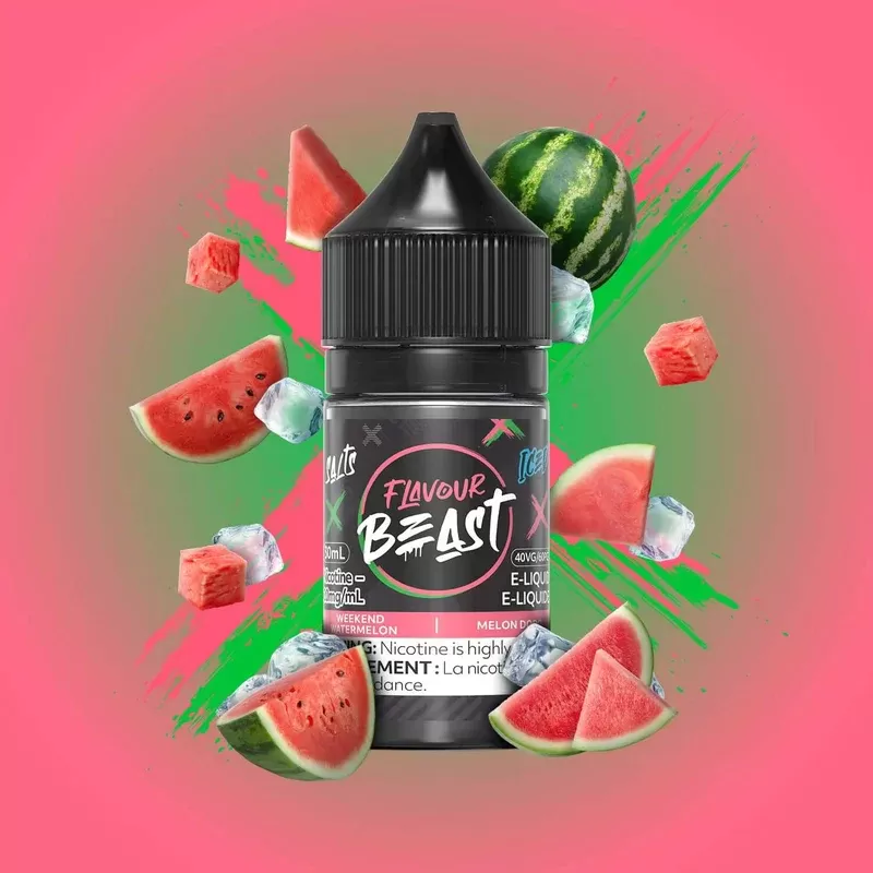 FLAVOUR BEAST SALT 10MG/ML-WEEKEND WATERMELON ICED