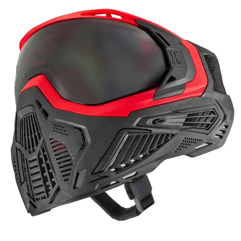 Slr Goggle – Lava (Red/Black) Smoke Lens | Paintball Goggle | Mask | Hk Army