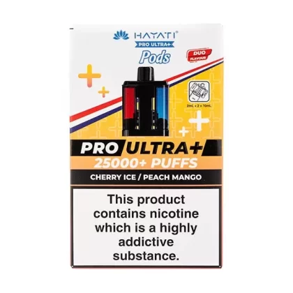 Cherry Ice/Peach Mango Pro Ultra Plus 25k Prefilled Pod + Refill by Hayati