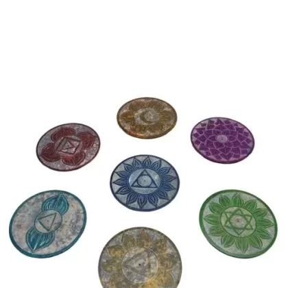ZenN – Engraved Seven Chakras Colours And Symbols Ash Catcher