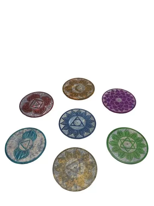 ZenN – Engraved Seven Chakras Colours And Symbols Ash Catcher