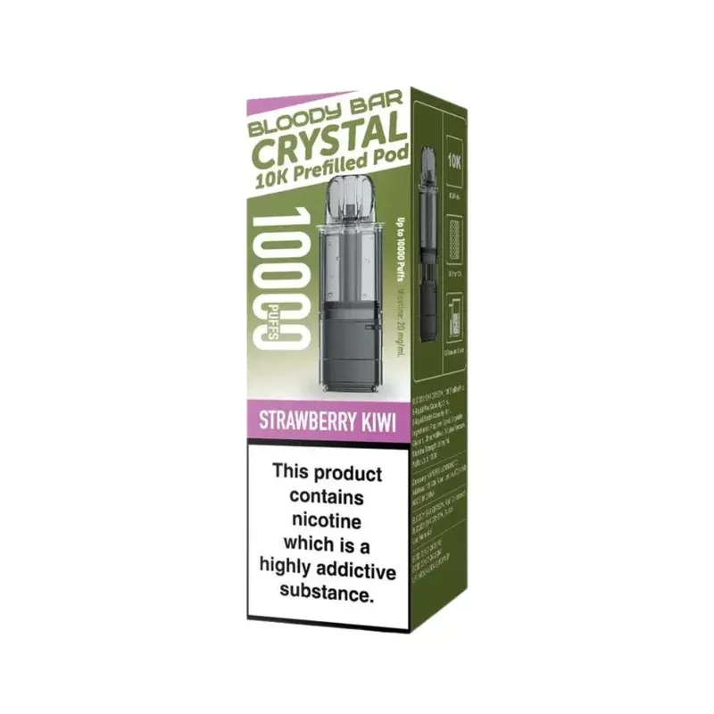 Bloody Bar Crystal 10K Strawberry Kiwi Refill Pods