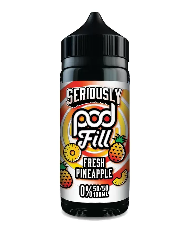 Seriously Pod Fill 100ml – Fresh Pineapple (FREE NIC SHOTS)