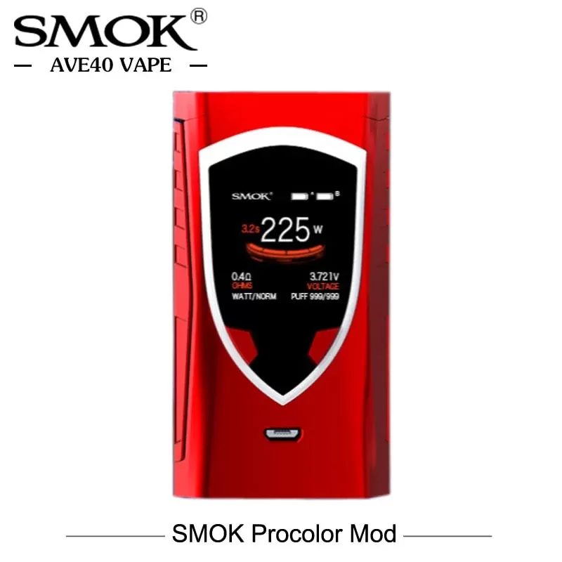 Original SMOK Colorful Mod 250w Procolor Box Mod E Cigarettes Temperature Control Vape Good Hand Style Electronic Cigarettes