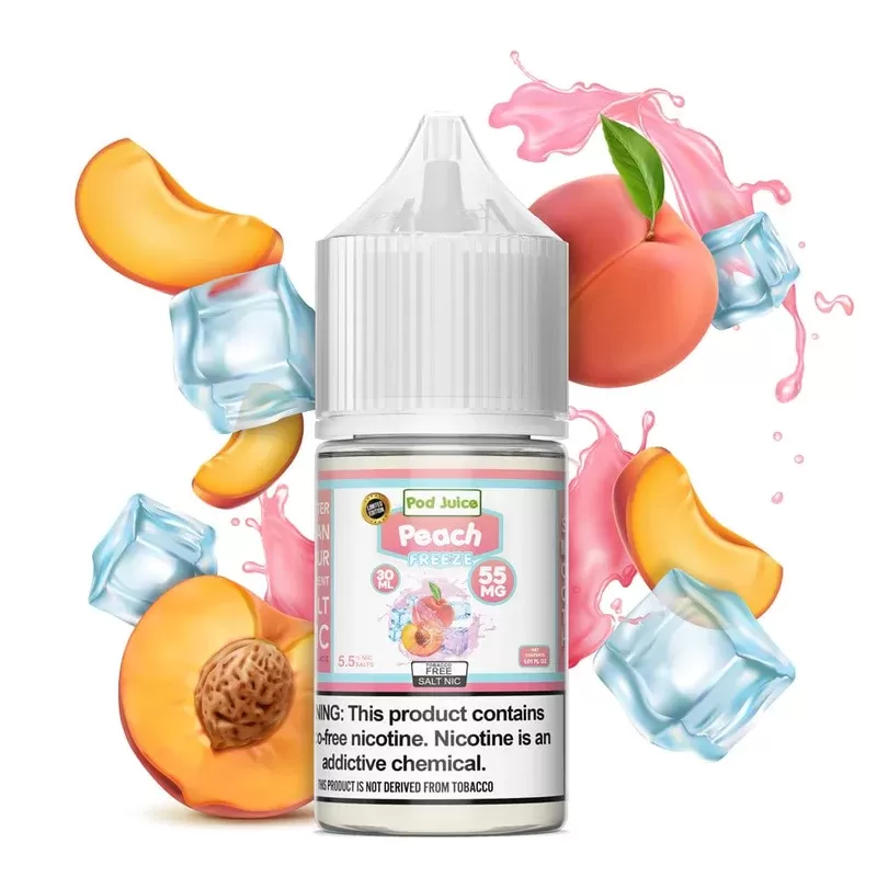 Peach FREEZE SALT – Pod Juice – 30mL