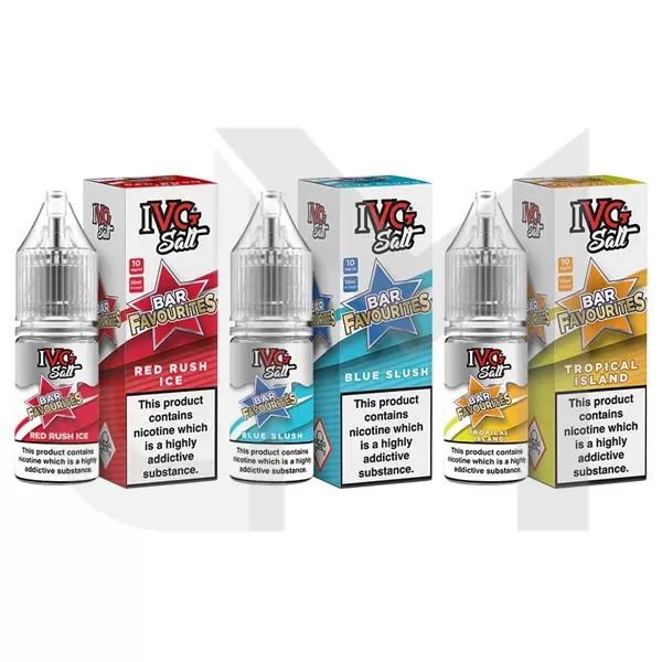 20mg IVG Bar Favourites 10ml Nic Salts (50VG/50PG)