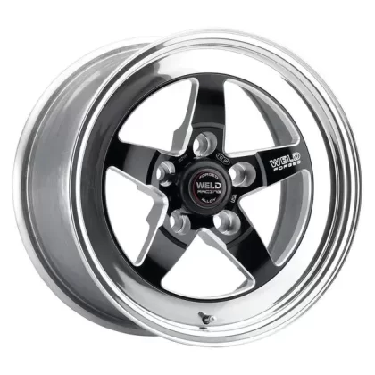 Weld Racing S71 15×10 / 5×120 BP / ET51 / 7.5in BS Wheel – Black Center with Polished Shell
