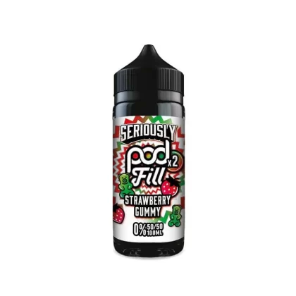 Doozy Vape Co Seriously Pod Fill x2 Strawberry Gummy 100ml Shortfill E-Liquid