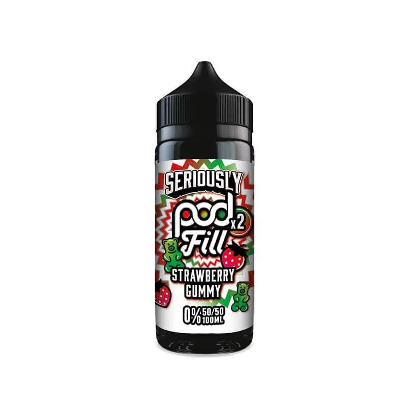 Doozy Vape Co Seriously Pod Fill x2 Strawberry Gummy 100ml Shortfill E-Liquid