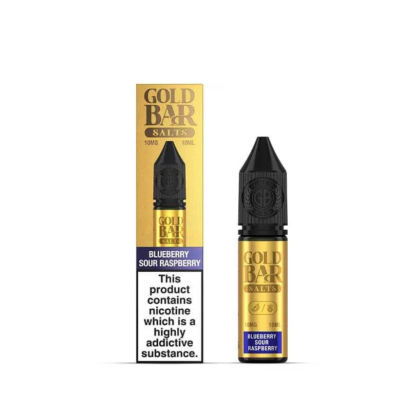 Gold Bar Salts Blueberry Sour Raspberry Nic Salt E-Liquid 10ml
