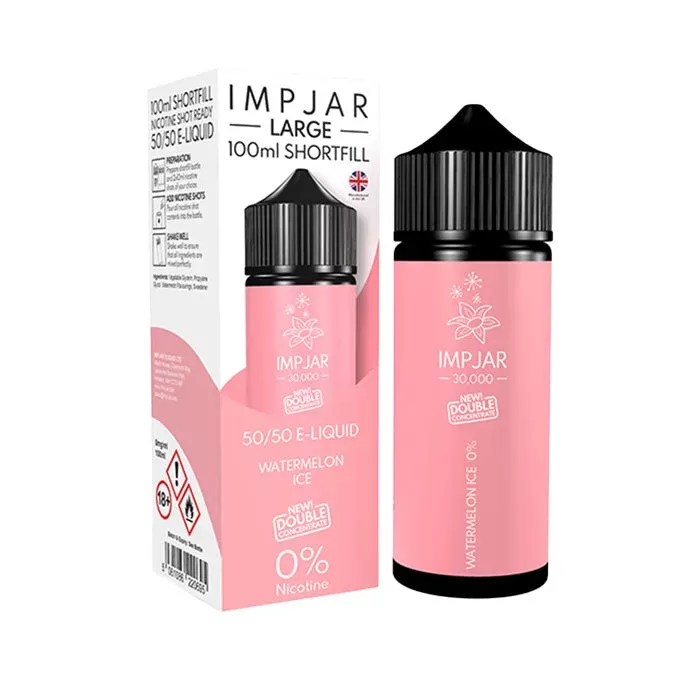 Watermelon Ice 100ml Shortfill by Imp Jar Large