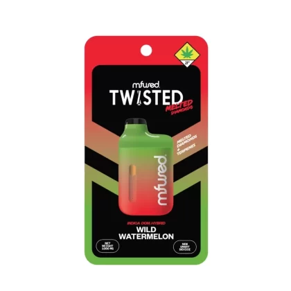 Mfused Twisted Melted Diamonds Disposable 1g Wild Watermelon Cartridge Twisted Melted Diamonds Disposable
