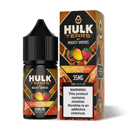 Mango Straw Melon Chew Nicotine Salt by Hulk Tears x Mighty Vapors
