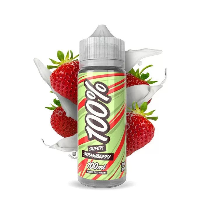 100% Super Strawberry – 100ml Short Fill E-Liquid