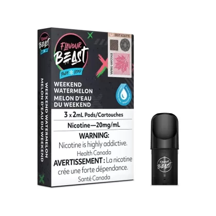 STLTH Compatible Flavour Beast Weekend Watermelon Iced Vape Pods