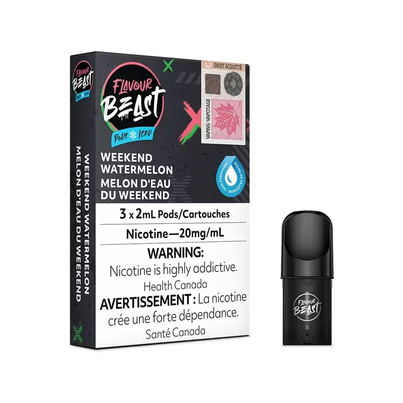 STLTH Compatible Flavour Beast Weekend Watermelon Iced Vape Pods