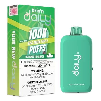 Just Green Apple – Dripn Daily Disposable Vape 100K