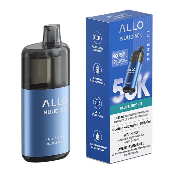 Blueberry Ice Allo Intense Nuud 50K Disposable Vape Device