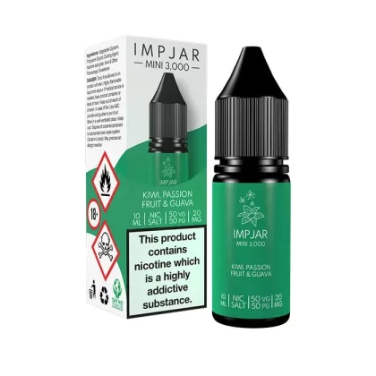 Kiwi Passion Fruit & Guava 10ml Nic Salt E-Liquid by Imp Jar