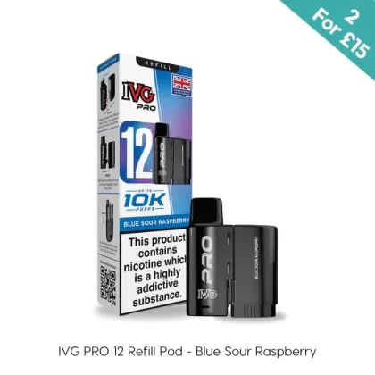 Blue Sour Raspberry – IVG PRO 12 Pods