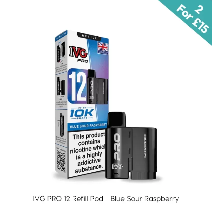 Blue Sour Raspberry – IVG PRO 12 Pods