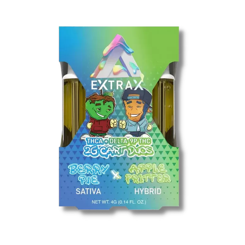 Apple Fritter THCA + Delta 9P THC 2G Cartridge – Duo