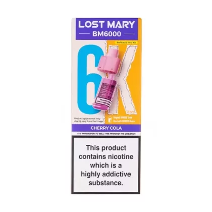 Cherry Cola BM6000 Prefilled Pod + Refill by Lost Mary