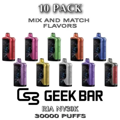 RiA by Geek Bar NV30K Disposable Vape Device | 30K Puffs – 10PK