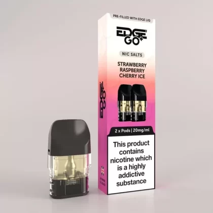 EDGE GO+ Nic Salt Pods – Strawberry Raspberry Cherry Ice – Pack of 2