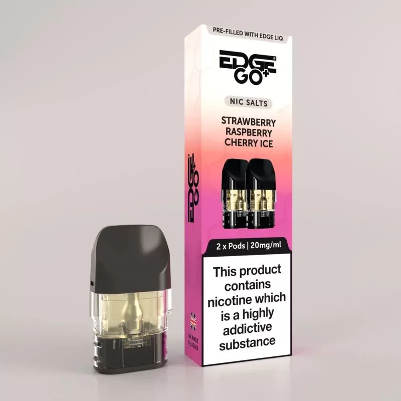 EDGE GO+ Nic Salt Pods – Strawberry Raspberry Cherry Ice – Pack of 2