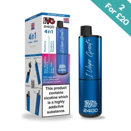 Blueberry Edition – IVG 2400 4-in-1 reloaded Pre-Filled Kit