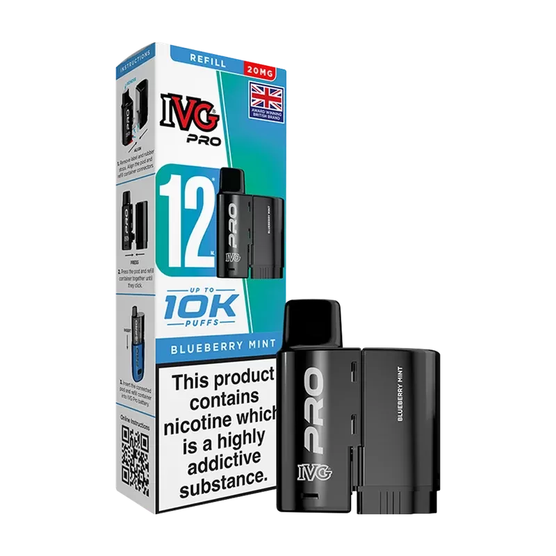 Blueberry Mint IVG Pro 12 Refill Pack