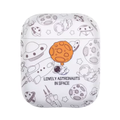 Wireless Earphone TPU Protective Case For AirPods 1 / 2(White Meteorite Astronaut)