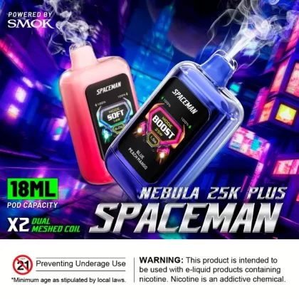 Space Man Nebula 25k Plus Rechargeable Disposable Vape 18mL