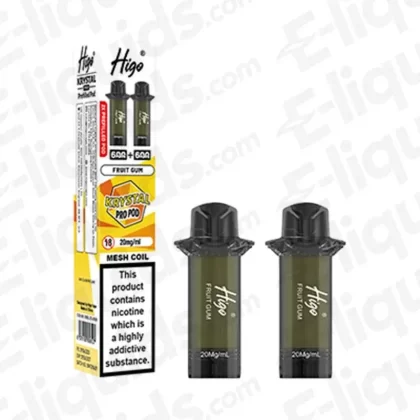 Higo Krystal Pro 600 Fruit Gum Prefilled Pods 2 Pack