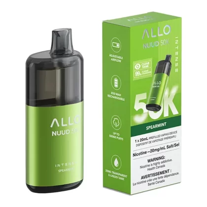 Allo Intense Nuud 50K Disposable Vape Device – Spearmint 20ml