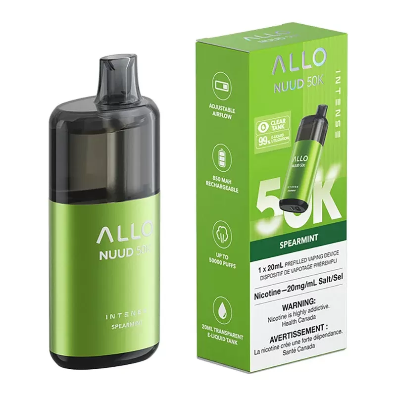 Allo Intense Nuud 50K Disposable Vape Device – Spearmint 20ml