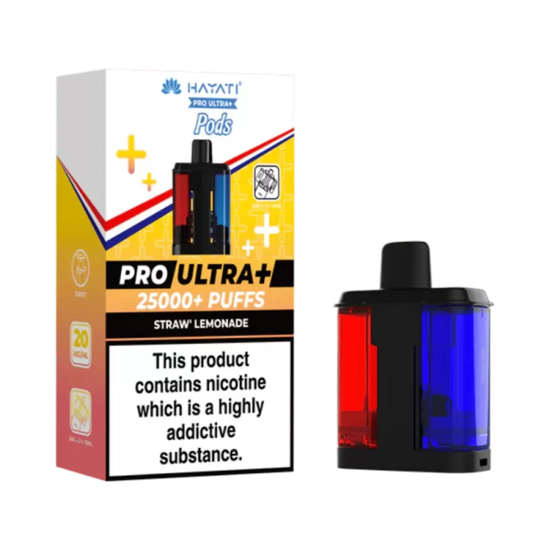 Hayati Pro Ultra Plus 25k Prefilled Pods Straw' Lemonade - 20mg