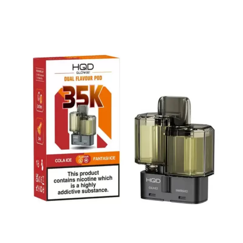 HQD Glow Air 35K Prefilled Pod Cola Ice / Fantasi Ice - 20mg