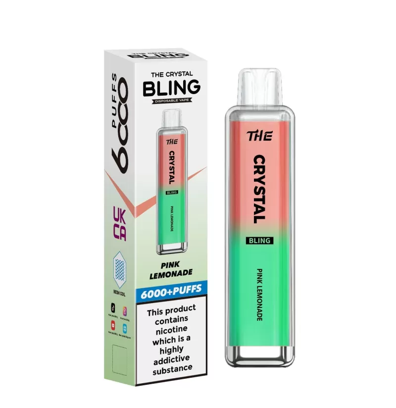 The Crystal Bling 6000 Disposable Vape | Big Puffs Device - Riberry Lemonade - Image 3